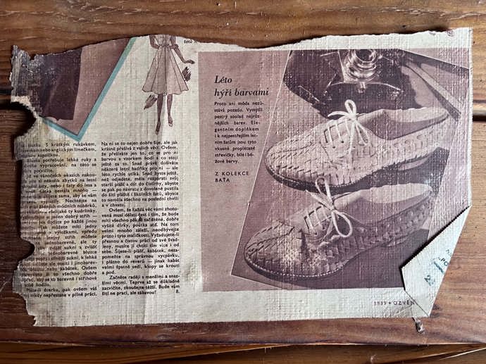 Móda z roku 1940 podle zachovalých stránek ženských časopisů.