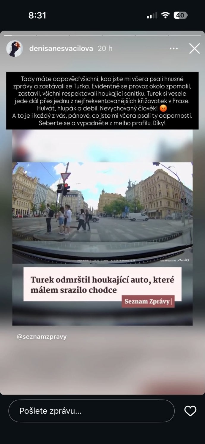 Denisa Nesvačilová si nebrala servítky. 