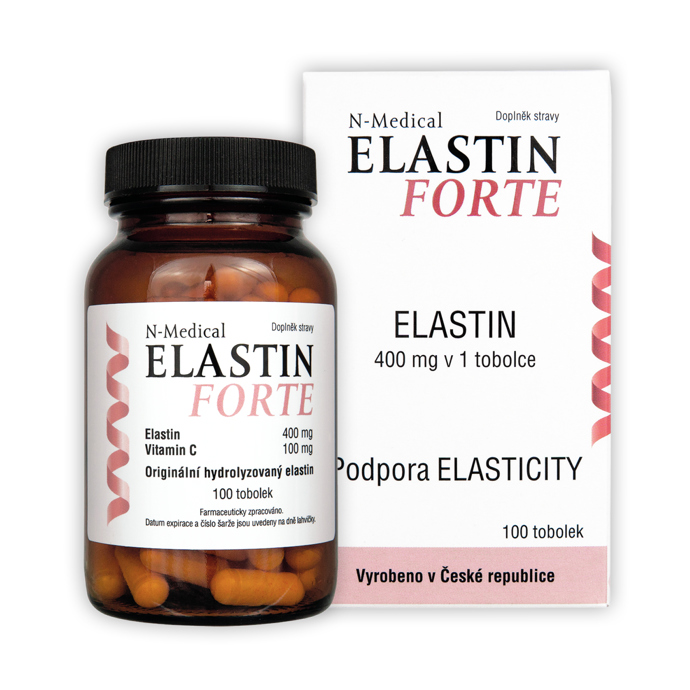 Elastin forte tablety, 100 tobolek, 3499 Kč, prodává N-medical.cz Elastin forte tablety, 100 tobolek, 3499 Kč, prodává N-medical.cz