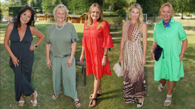 Móda ze soustředění Muže roku: Regina Rázlová zjemnila khaki outfit perlami, Jitka Kocurová si chytře prodloužila postavu