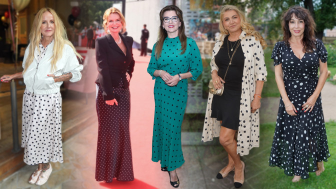 Puntíky v outfitech českých hvězd: Hanka Heřmánková i Dana Morávková je umí nosit prudce elegantně