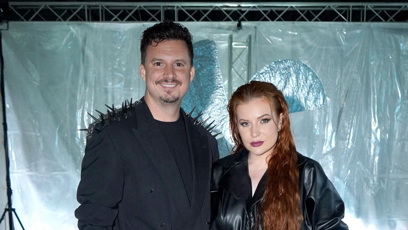 FOTO: Karel Kašák a Kateřina Bláhová na přehlídce Debbie Brown.