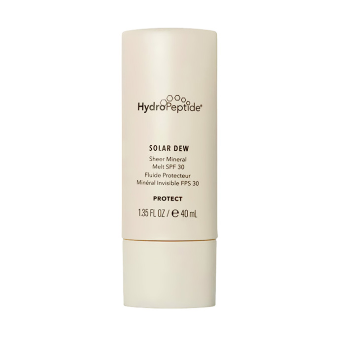 Mléčné minerální sérum na obličej Solar Dew SPF 30, HydroPeptide, 40 ml, 2000 Kč