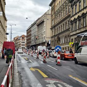 Fotografie pruhu, do kterého najel Filip Turek před srážkou.