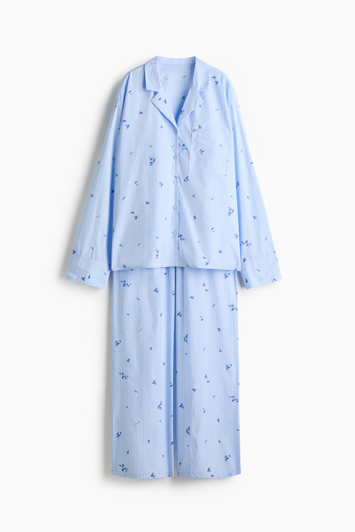 Pyžamo z bavlněného popelínu, H&M, 879 Kč
