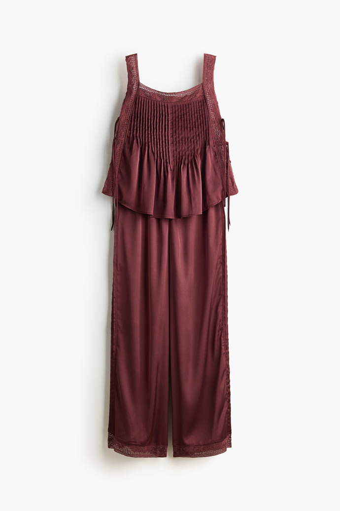 Saténové pyžamo se sámky, H&M, 1129 Kč