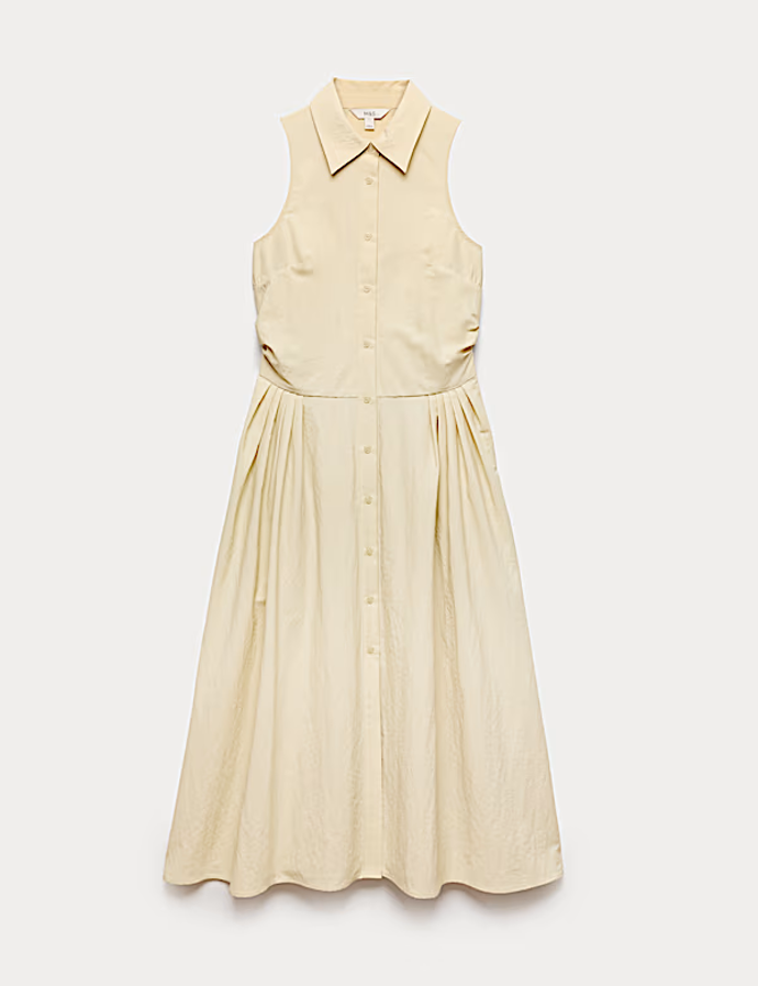 Propínací košilové midi šaty, Marks&Spencer, 1599 Kč