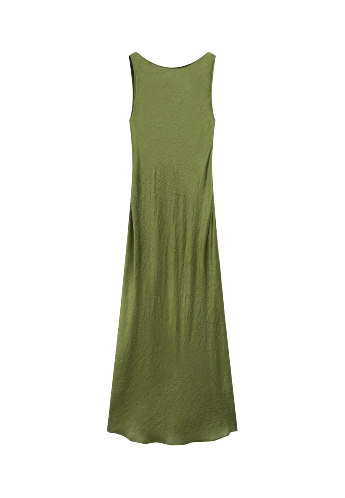 Saténové maxi šaty, Massimo Dutti, 3000 Kč
