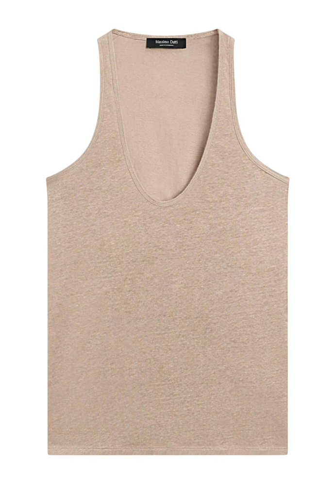 Lněné tílko, Massimo Dutti, 900 Kč