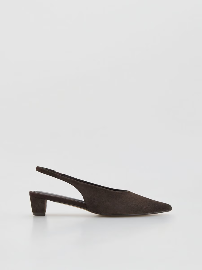 Kožené lodičky slingback do špičky, Reserved, 1099 Kč