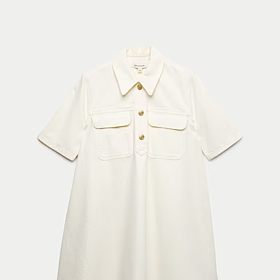 Mini košilové šaty z čisté bavlny, Marks&Spencer, 2 199 Kč