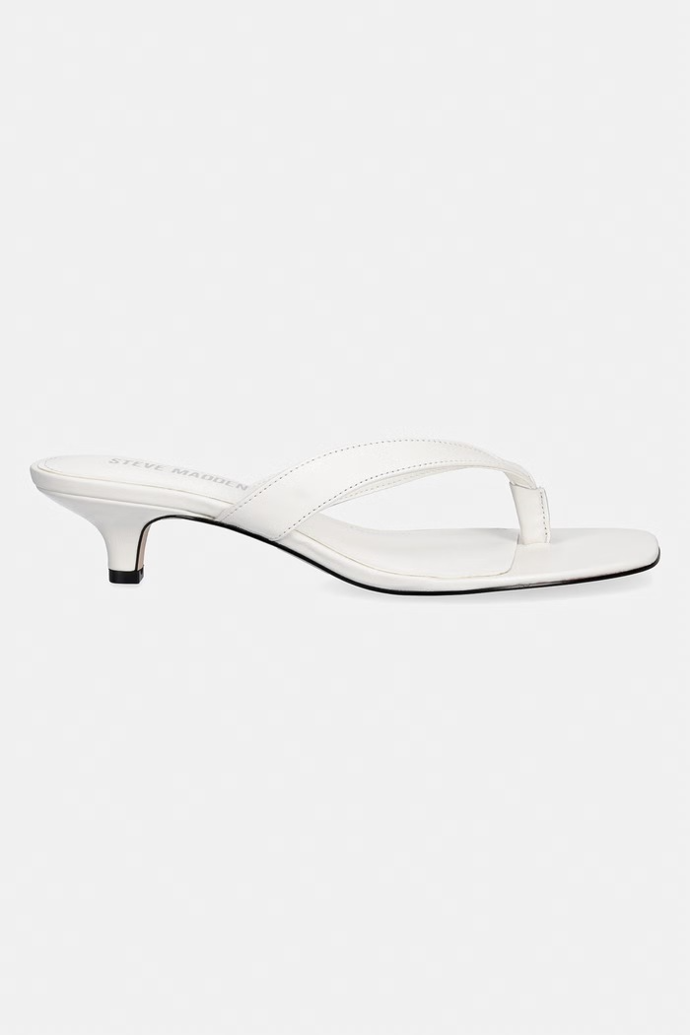 Kožené žabky na podpatku s hranatou špičkou, Steve Madden, 2499 Kč