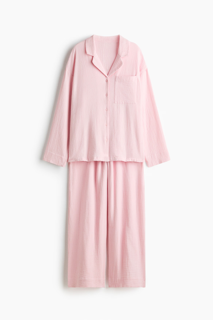 Bavlněné mušelínové pyžamo, H&M, 999 Kč