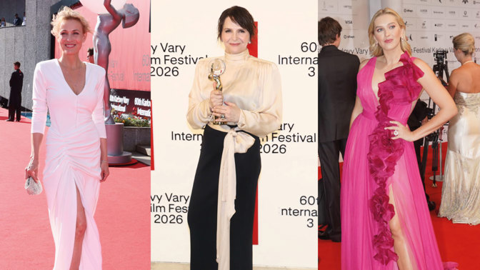 Krásné ženy a jejich róby byly ozdobou 60. ročníku karlovarského filmového festivalu.  Pořiďte si podobné z běžné konfekce. 