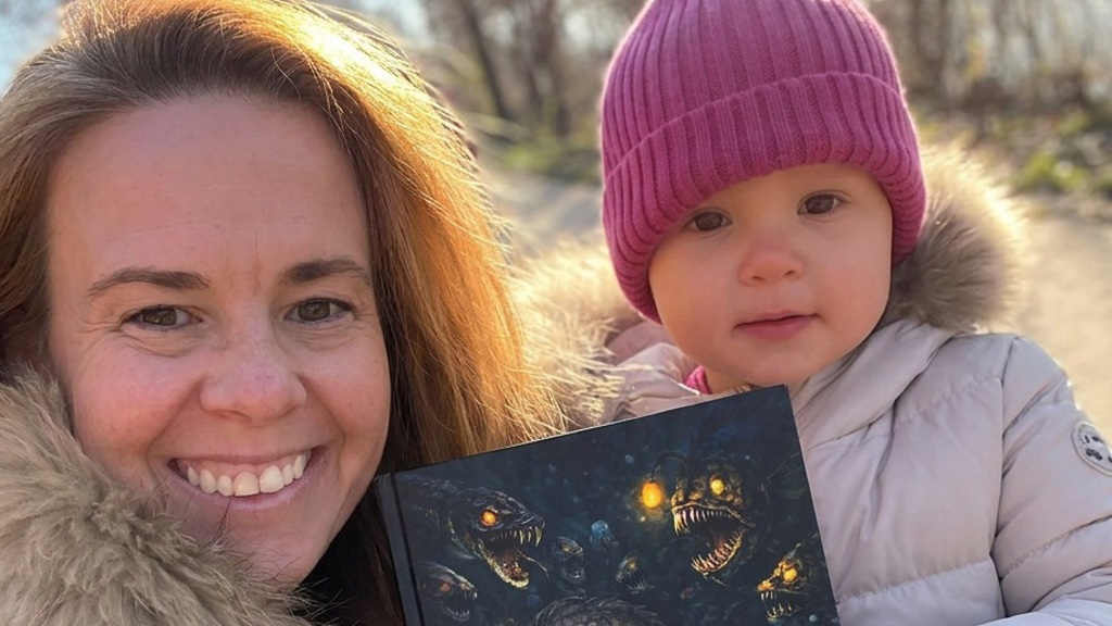 Lucie Matějíčka Sehnalová a její dcera Thea. Pro ni i pro sebe napsala knížku o delfínovi Luckym.
