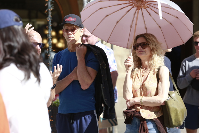 Herec Kevin Bacon a Kyra Sedgwick si užívají krásy Prahy.