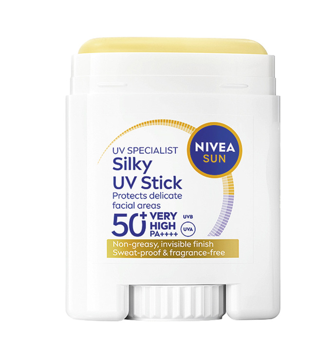 Ochranný pleťový krém v tyčince Silky UV Stick SPF 50+, Nivea Sun, 15 g, 400 Kč