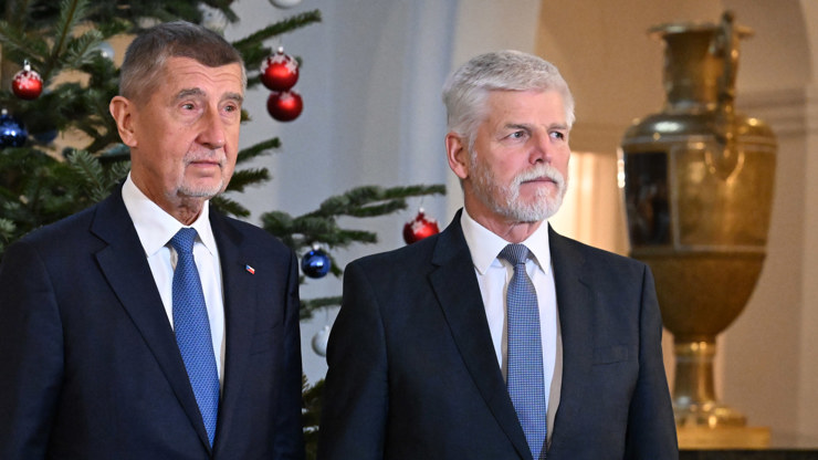 Petr Pavel a Andrej Babiš na Pražském Hradě.