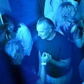 Jiří Macháček na své narozeninové party.