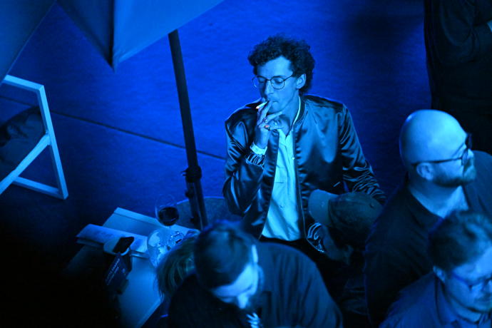 Jan Cina na party Jiřího Macháčka.