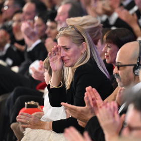 Kateřina Bartošková byla během večera dojata k slzám, když byla řeč o jejím tatínkovi.