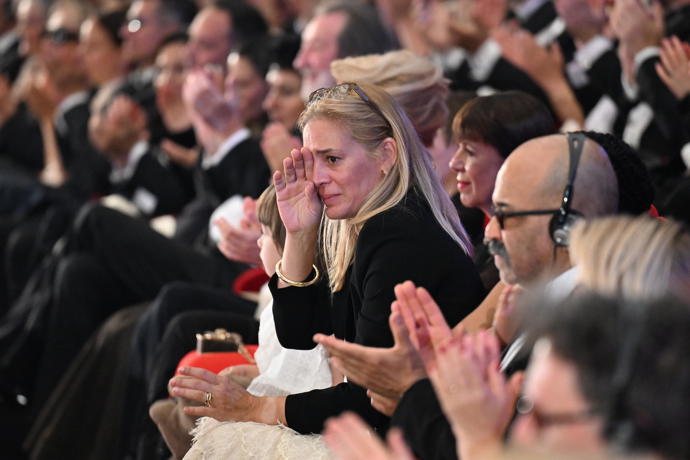 Kateřina Bartošková byla během večera dojata k slzám, když byla řeč o jejím tatínkovi.