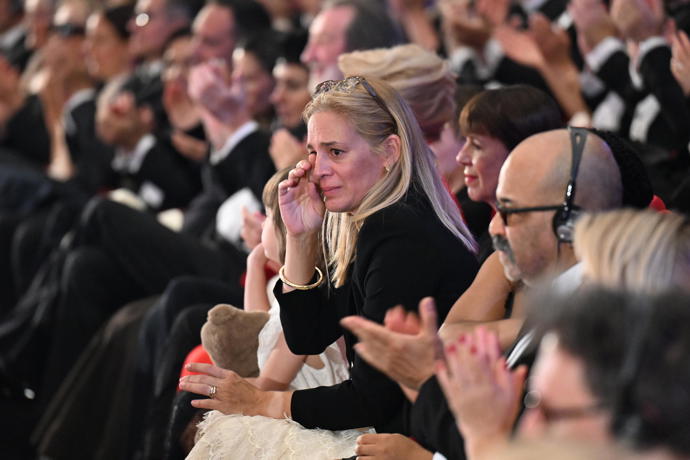 Kateřina Bartošková byla během večera dojata k slzám, když byla řeč o jejím tatínkovi.