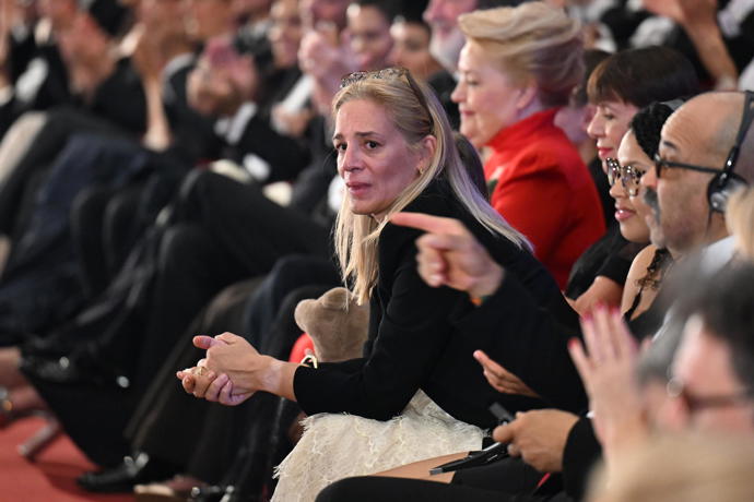 Kateřina Bartošková byla během večera dojata k slzám, když byla řeč o jejím tatínkovi.