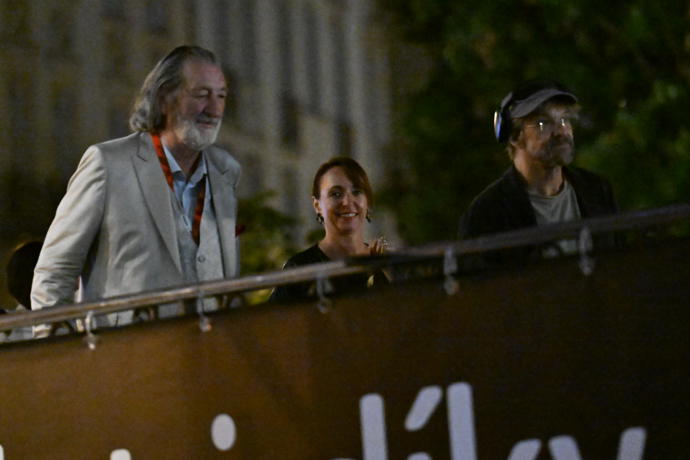 Bolek Polívka s Tatianou Vilhelmovou a Danem Bártou.