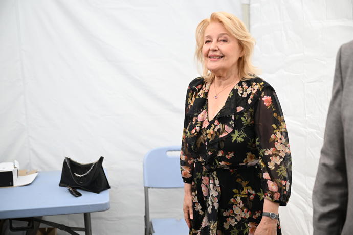 Herečka Magda Vašáryová ve Varech.