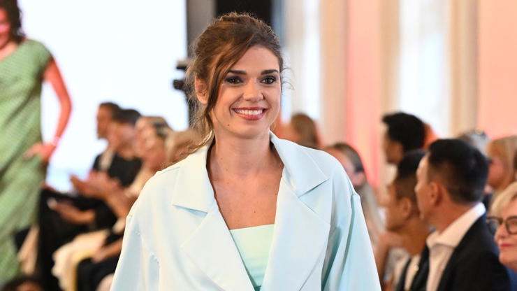 Denisa Pfauserová na přehlídce Martiny Pipkové Loudové.