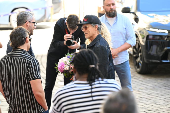 Hvězdný herec Kevin Bacon dorazil do Varů spolu se svou ženou Kyrou Sedgwick.
