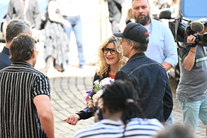 Kevin Bacon i Kyra Sedgwick byli samý úsměv.