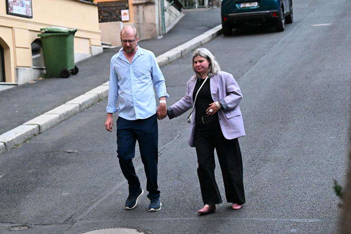 Martin Pechlát s Andreou Švehlíkovou.