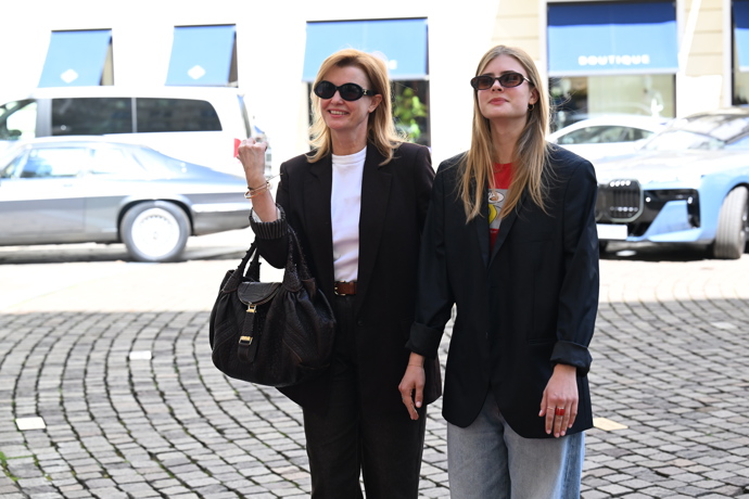 Jitka Schneiderová dorazila s dcerou Sofií Annou.