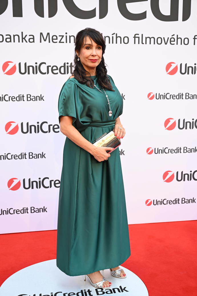 Nela Boudová na party UniCredit Bank ve Varech.