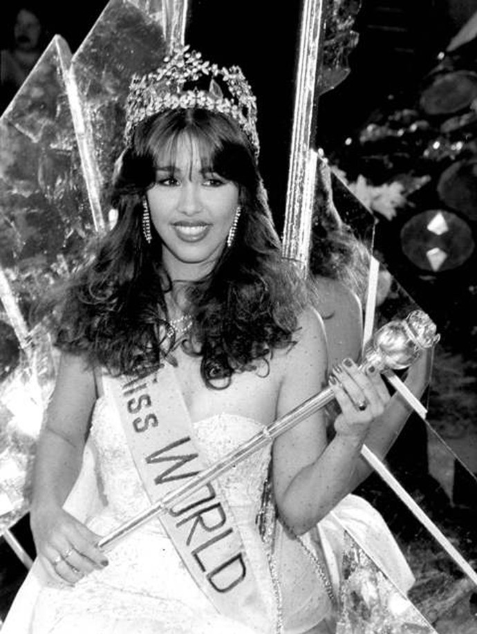 Miss World 1982 z Dominikánské republiky Mariasela Álvarez.