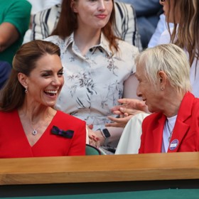 Kate Middleton a Martina Navrátilová. 