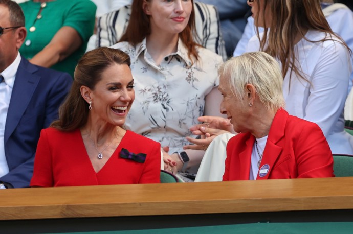 Kate Middleton a Martina Navrátilová. 