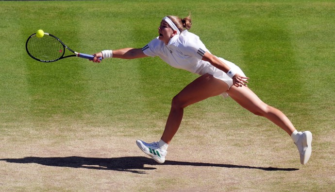 Linda Nosková během wimbledonského finále.
