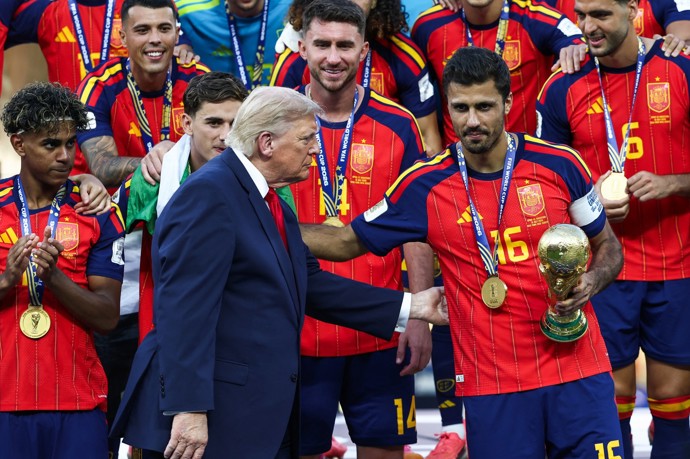 Donald Trump přišel na finále MS.