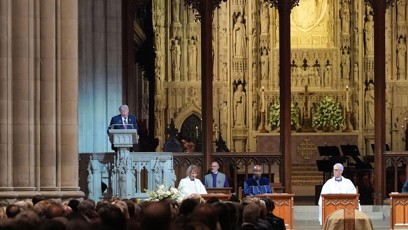 FOTO: Donald Trump na pohřbu Lindsey Grahama