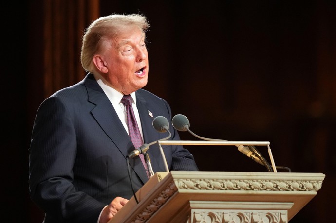 Donald Trump na pohřbu Lindsey Grahama