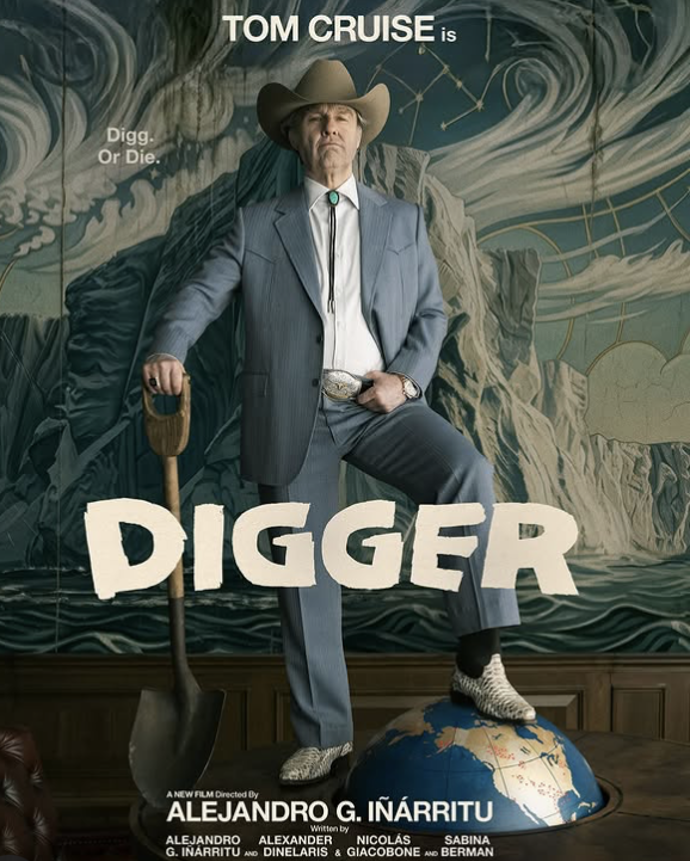 Plakát nového film Digger. 