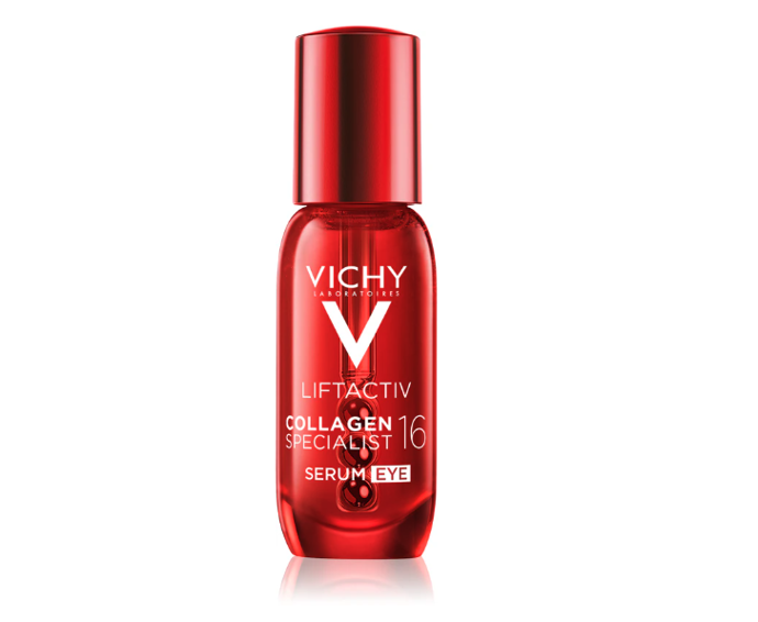 Oční sérum proti vráskám i tmavým kruhům Collagen Specalist 16, Vichy, 1 065 Kč (15 ml), prodává Notino
Oční sérum proti vráskám i tmavým kruhům Collagen Specalist 16, Vichy, 1 065 Kč (15 ml), prodává Notino