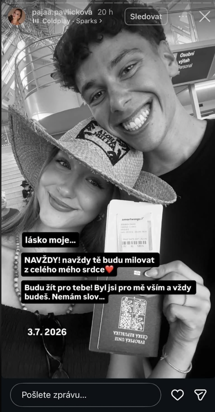 Bývalá účastnice Miss Czech Republic Pavlína Ella Pavlíčková sdílela vzkaz do nebe.