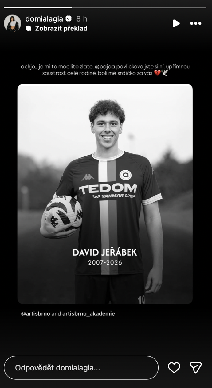 Dominique Alagia je ze smrti fotbalisty zdrcená.