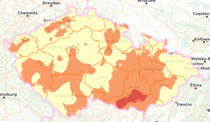 Houbová mapa k pátku 17. července 2026.
