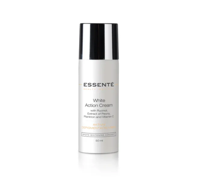 Depigmentační krém s bělícími peptidy, vitamínem C a extraktem z pivoňky Essenté, 1 250 Kč (50 ml)