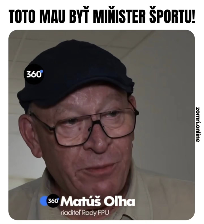 Lidé si utahují, že koalice konečně našla ideálního adepta na ministra sportu.